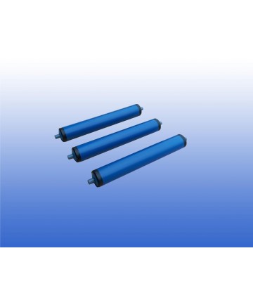 rollenbaanrol kunststof - 20cm - Ø 30mm - RVS as