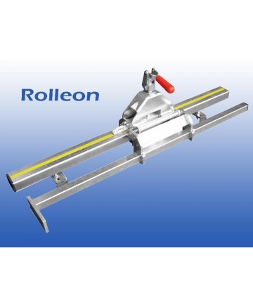 Lengteaanslag zaagtafel rollenbaan - 3 meter - 5 steunen - links gemonteerd