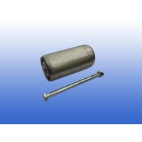 rollenbaanrol staal - 10cm - Ø50mm - stalen as
